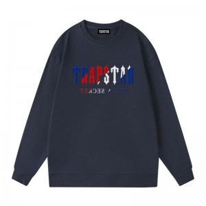 Trapstar Crewneck It’s A Secret Galaxy Tişörtü Erkek NavyBlue Türkiye | RR77-851