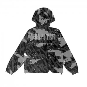 Trapstar Decoded Camo Windbreaker Dış Giyim Erkek Siyah Camo Türkiye | NG85-134