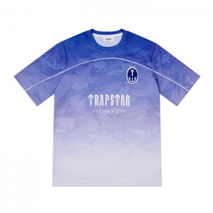 Trapstar Irongate Football Jersey Tişört Erkek Mavi Türkiye | QD20-634