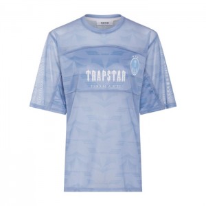 Trapstar Irongate Mesh Football Jersey Tişört Erkek Mavi Türkiye | SO11-586