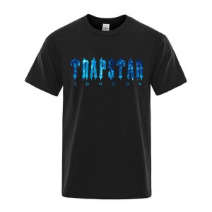 Trapstar London Chenille Tee Tişört Erkek Siyah Türkiye | QI01-636