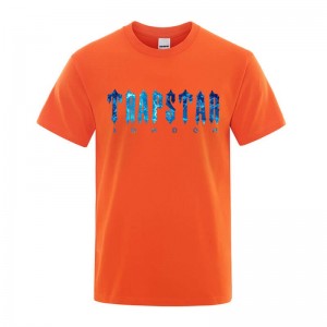 Trapstar London Chenille Tee Tişört Erkek Turuncu Türkiye | PX44-517