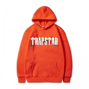 Trapstar Long Sleeve Kapşonlu Erkek Turuncu Türkiye | ZS96-427