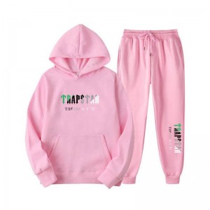 Trapstar Printed Autumn Kışlık Warm Sportswear Eşofman Takımı Erkek Pembe Türkiye | PA73-761