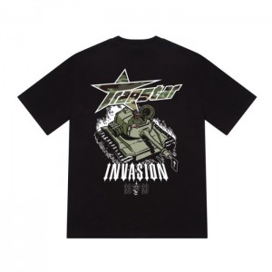 Trapstar Trap Invasion Tee Tişört Erkek Siyah Türkiye | VN75-778