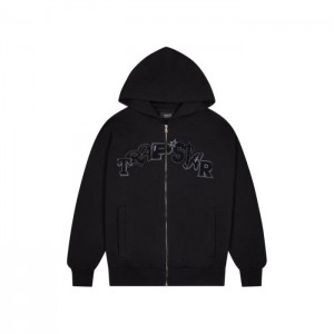 Trapstar Wildcard Chenille Zip Hoodie Eşofman Takımı Erkek Siyah Türkiye | ZB36-501