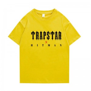 Trapstar X Hitman Tişört Erkek Sarı Türkiye | AB95-502