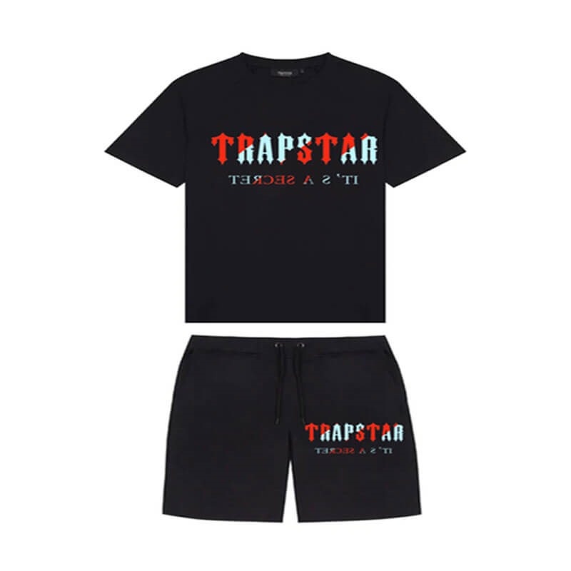 Trapstar Chenille Decoded Set Şort Erkek Siyah Türkiye | ZB74-541