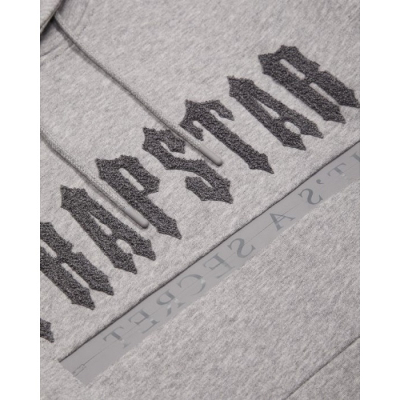 Trapstar Decoded Chenille 2.0 Hoodie Eşofman Takımı Erkek Gri Türkiye | GE53-397