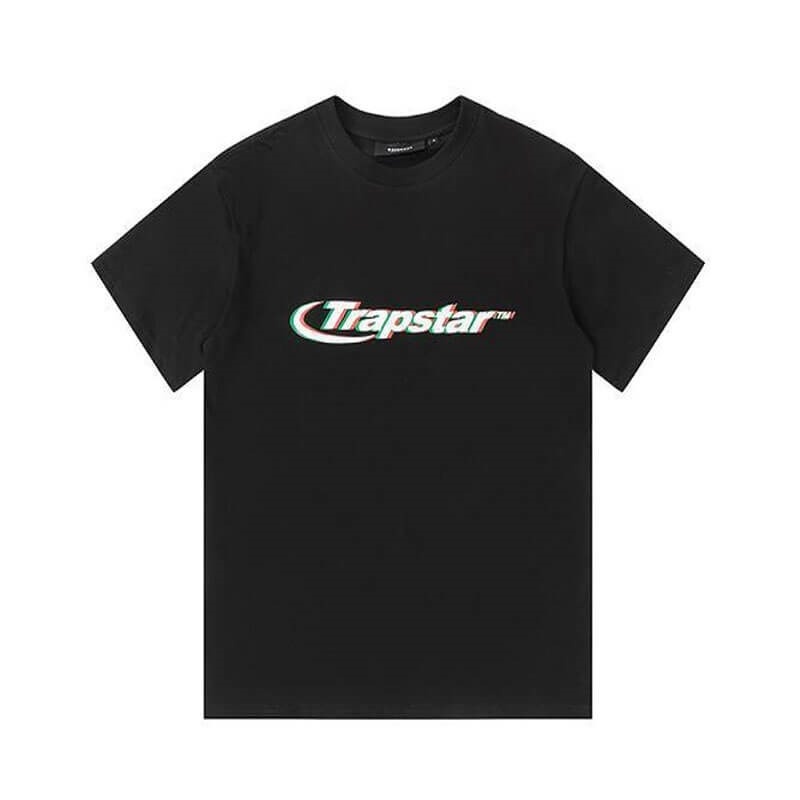 Trapstar Ghost Letter Logo Print Tişört Erkek Siyah Türkiye | KF26-371