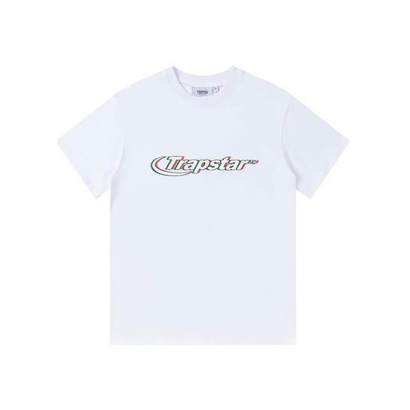 Trapstar Ghost Letter Logo Print Tişört Erkek Beyaz Türkiye | DF86-738