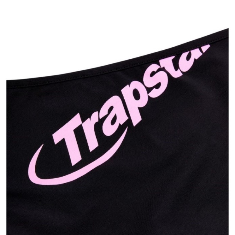 Trapstar Hyperdrive One Shoulder Vest Üst Kadın Siyah Pembe Türkiye | RJ01-743