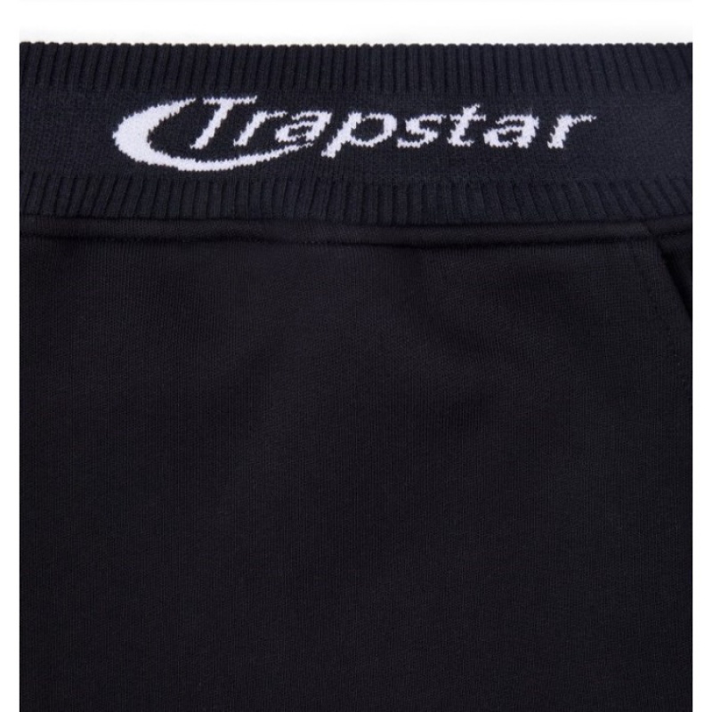 Trapstar Hyperdrive Rib Hoodie Shorts Set Eşofman Takımı Erkek Siyah Türkiye | HT60-470