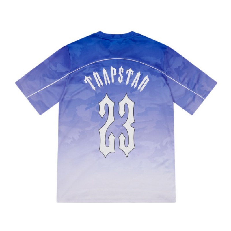 Trapstar Irongate Football Jersey Tişört Erkek Mavi Türkiye | QD20-634