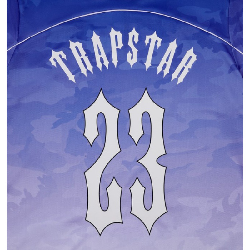 Trapstar Irongate Football Jersey Tişört Erkek Mavi Türkiye | QD20-634