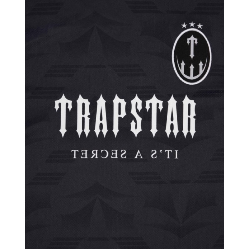 Trapstar Irongate Football Jersey Tişört Erkek Siyah Kırmızı Türkiye | YN72-876