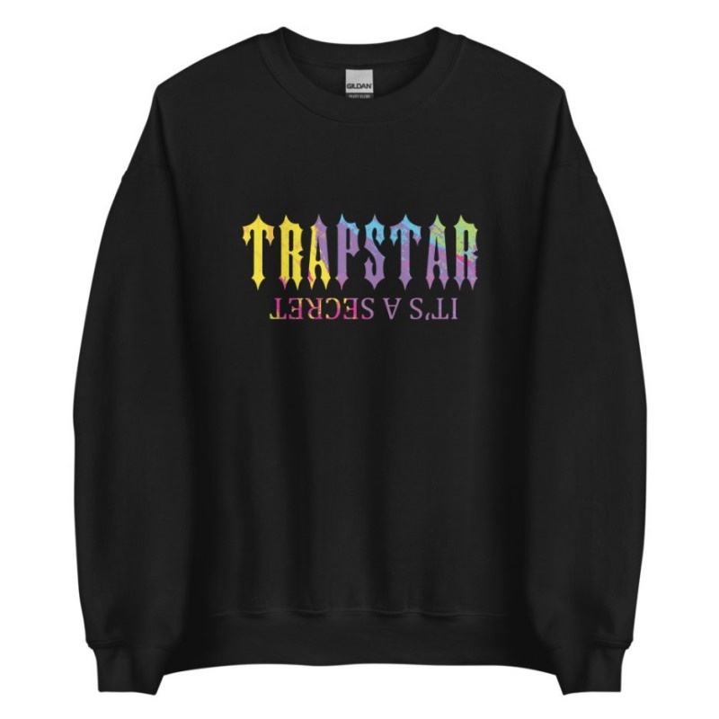 Trapstar It’s A Secret Print Logo Tişörtü Erkek Siyah Türkiye | HM09-177