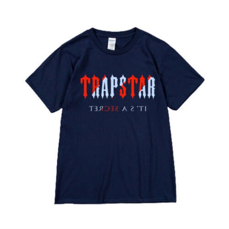 Trapstar It\'s a Secret Kısa Sleeve Tişört Erkek Mavi Türkiye | VQ35-496