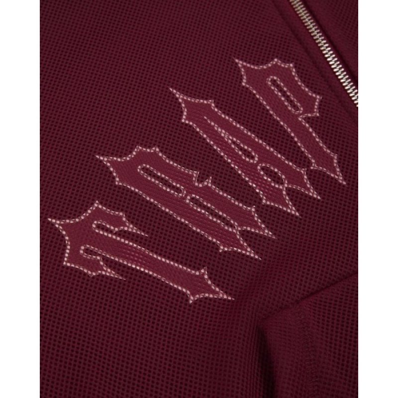 Trapstar Mesh Irongate Arch Hoodie Kapşonlu Kadın Bordo Türkiye | QT77-641