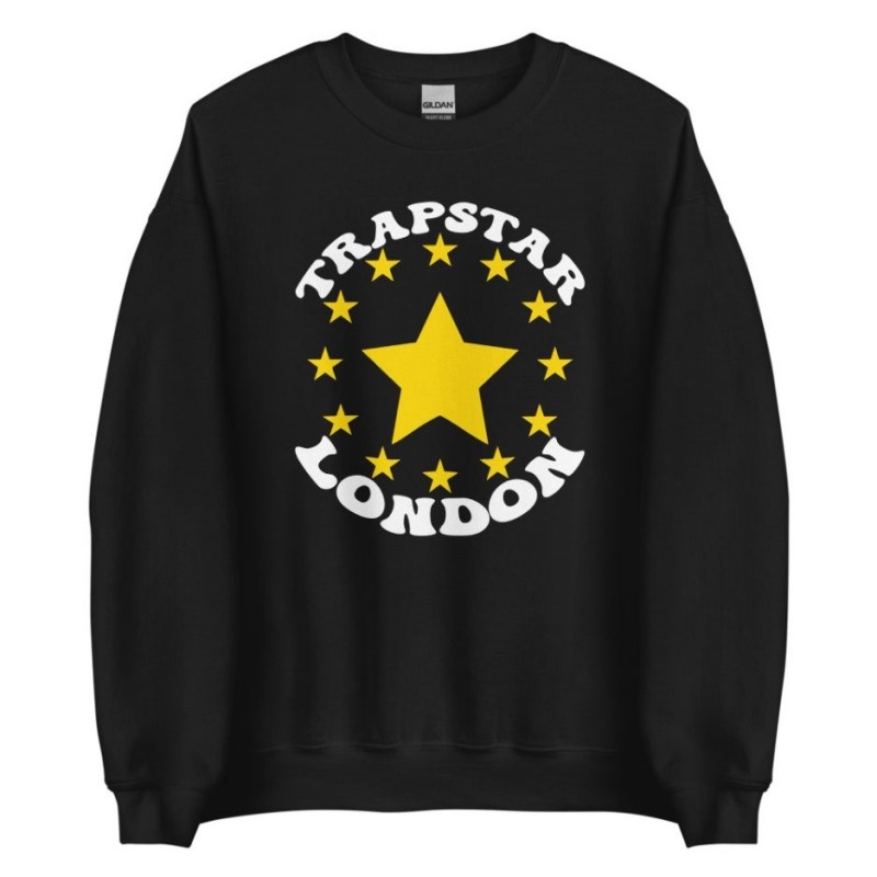 Trapstar Stars London Tişörtü Erkek Siyah Türkiye | RM33-372