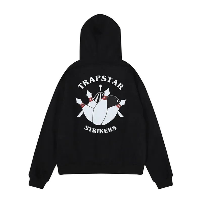 Trapstar Streetwear Strikers Kapşonlu Erkek Siyah Türkiye | VM37-372