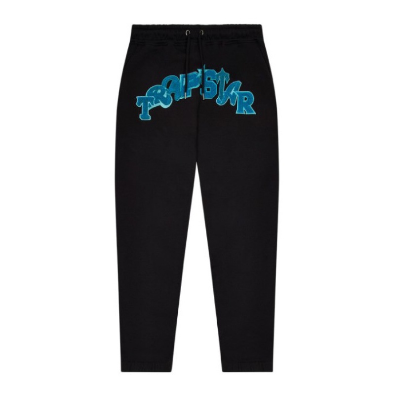 Trapstar Wildcard Jogging Bottoms Pantolon Erkek Siyah Turkuaz Türkiye | WJ22-227