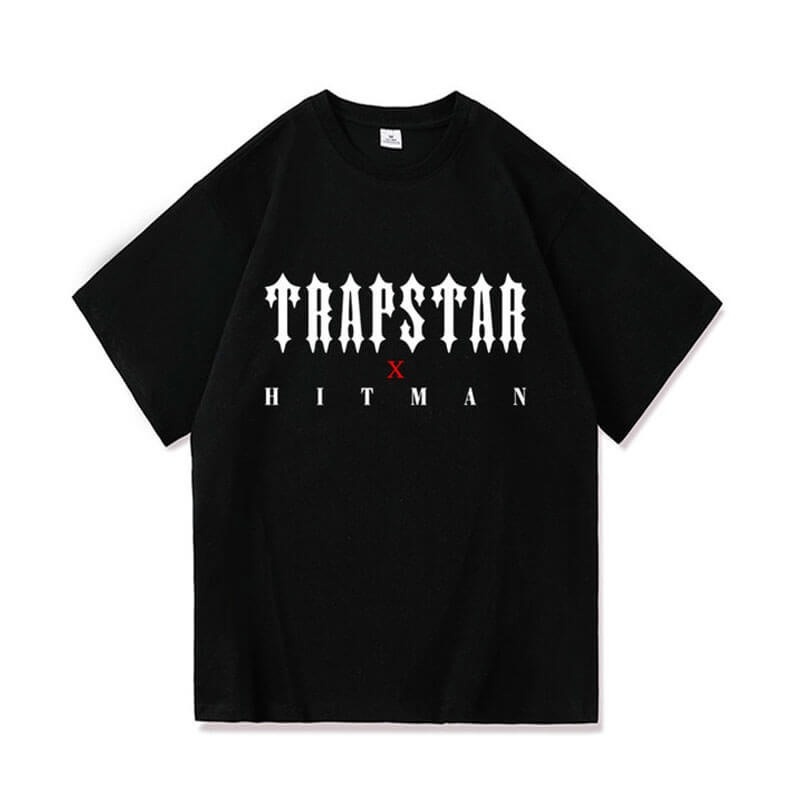 Trapstar X Hitman Tişört Erkek Siyah Türkiye | OE16-467